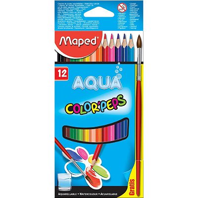 Lapis De Cor C/12 Color Peps Aquar+ Pincel - Maped