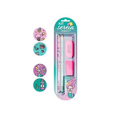 Lapis Grafite Hb C/2 + Apont + Borr Sereia - Leo
