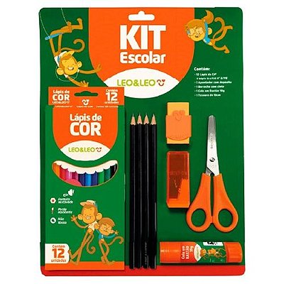 Kit Escolar C/20 Pecas Sortido - Leo E Leo