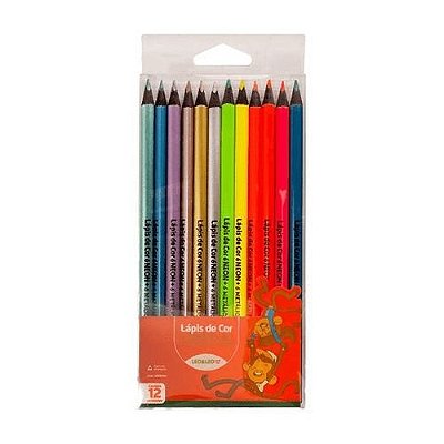 Lapis De Cor C/12 Especial Neon/metal - Leo E Leo