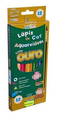 Lapis De Cor C/12 Aquarelavel Madeira C/pincel-leo