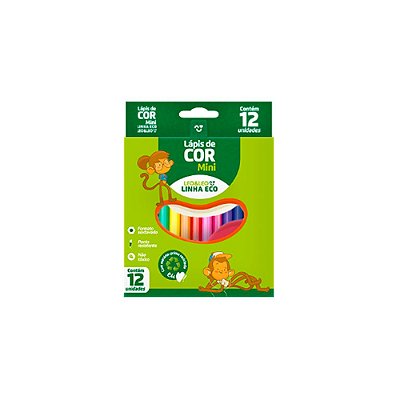 Lapis De Cor C/12 Mini Sextavado Sortido - Leo