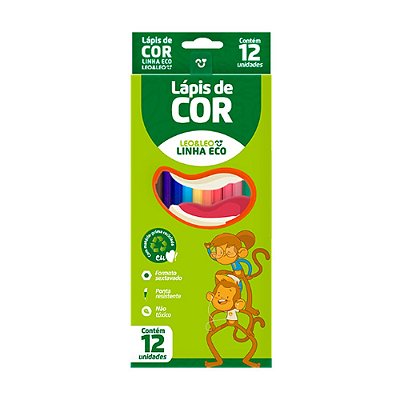 Lapis De Cor C/12 Sextavado Flex Eco - Leo E Leo