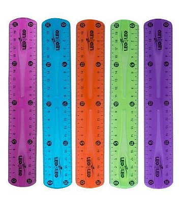 Regua Flexivel 20 Cm Cores Sortidas - Leo E Leo