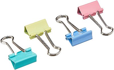 Binder Clips 19mm Colorido Sortido - Jocar