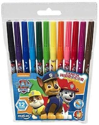 Hidrocor 12 Cores Patrulha Canina - Molin