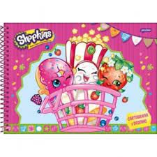 Caderno Cartografia C/d Shopkins 96fls - Jandaia