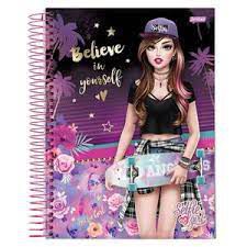 Caderno Esp Univ Cd 1m 96f Selfie Girl - Jandaia