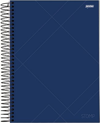 Caderno Esp Univ Cd 10m 200f Stomp Azul - Jandaia