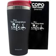 Copo Viagem 450ml Emborrachado Tipo Sanguin - Zona
