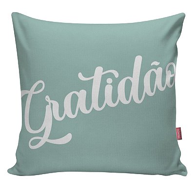 Almofada 40x40cm Fibra Gratidao - Zona