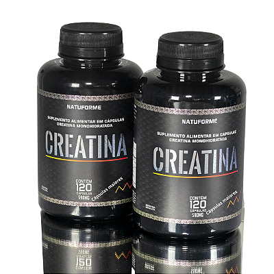 Kit 02 CREATINA NATUFORME 120 capsulas / 590 mg (18% a mais)