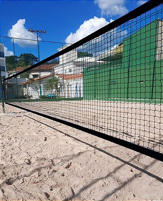 Rede Beach Tennis Lazer Preta 4 Faixas -  Master Rede