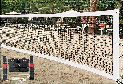 Rede De Beach Tennis Oficial + Marcação De Solo Oficial Dupla e Simples