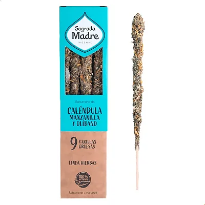 Incenso Natural de Ervas Calêndula, Camomila e Olíbano Sagrada Madre