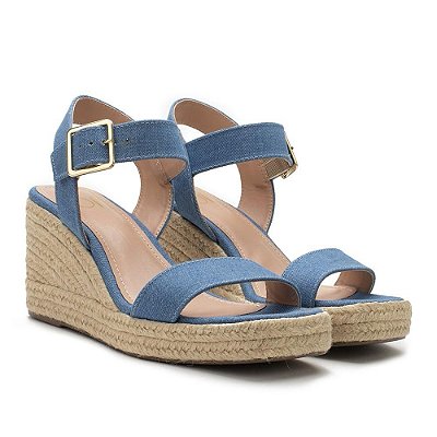 Offline - Sandalia Anabella Indigo Jeans bico Quadrado