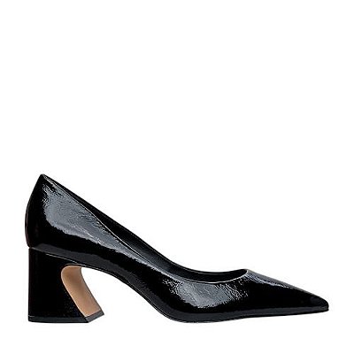 Carrano - Sapato Blanca Salto Wave Couro Verniz Preto