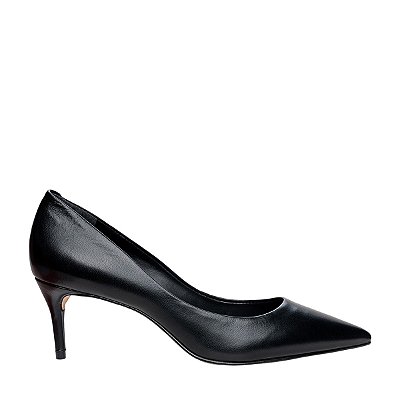 Carrano -Scarpin Valentina Salto Fino Salto Fino Baixo Couro Preto