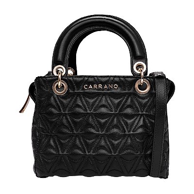 Carrano - Bolsa Iconic Tote Pequena Couro Preto
