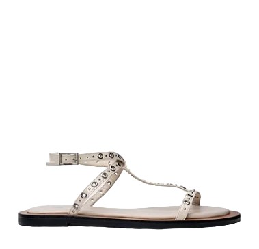 Carrano - Sandalia Flat Couro Verniz Show Off White