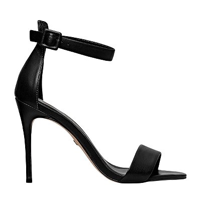 Carrano - Sandalia Classic Salto Fino Couro Preto