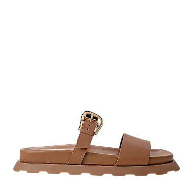 Carrano - Flat Papete Duo Fivela Couro Camel