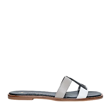 Carrano - Flat Icon Couro Cashmere Preto e Branco