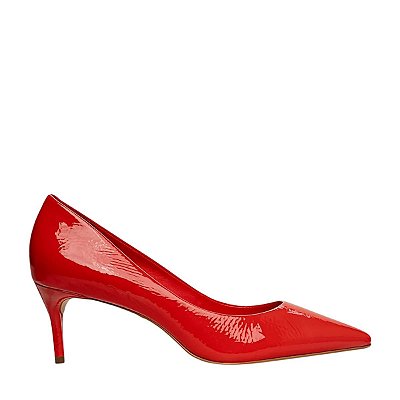 Carrano - Scarpin Valentina Salto Medio Couro Vermelho