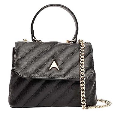 Carrano - Bolsa De Couro Soft Leather Liza Preta 800702E