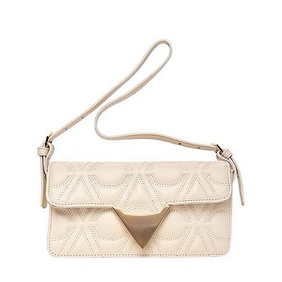 Carrano - Bolsa Louise Shoulder Maxi Icon Couro Off White
