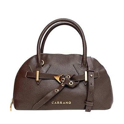 Carrano - Bolsa Victoria Tote Minimal Média Couro Marrom Dark Brown