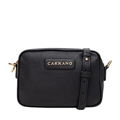 Carrano - Bolsa Becca Tiracolo Minimal Pequena  Couro Preto