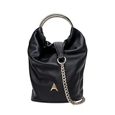 Carrano - Bolsa Lizzie Bucket Glam Pequena Couro Preto