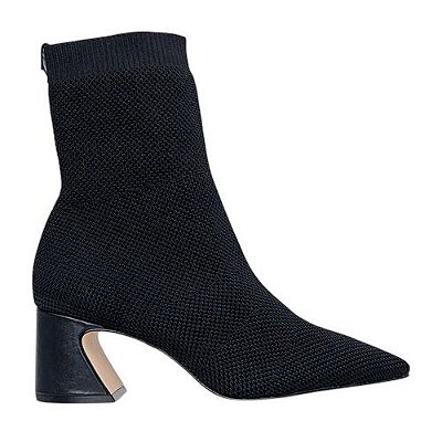 Carrano - Bota Meia Salto Bloco Wave Knit Preto