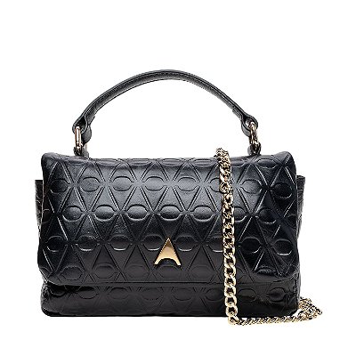Carrano - Bolsa Danielle Shoulder Icon Media Couro Preto