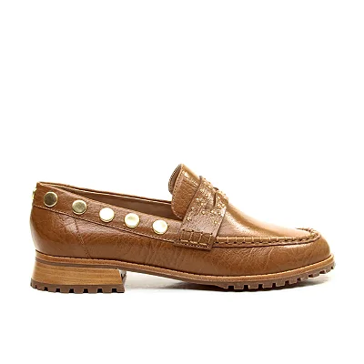 Cecconello - Loafer Couro Marrom Cecconello