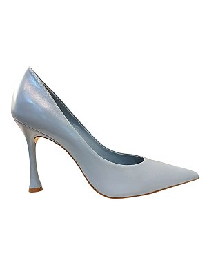 Carrano - Scarpin Unique Salto Fino Couro Silver Blue