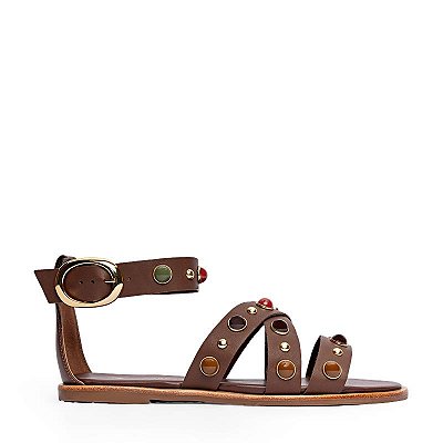 Carrano - Sandlia Flat Couro Honey