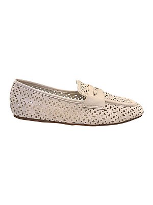 Carrano - Loafer Simple Couro Off White Cotton