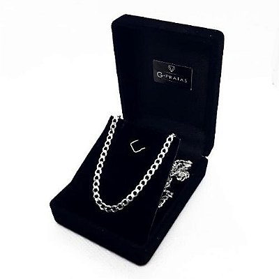 CORRENTE ITALIANA MASCULINA GRUMET 12GR 3,5MM 70CM PRATA 925