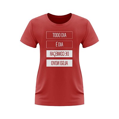 T-shirt Feminina Coach Wear - Começar algo Novo