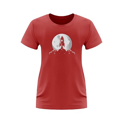 T-shirt Feminina Astron - Foguete Decolando