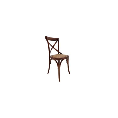 Cadeira Trendhouse Madeira Natural Bétula Cor Escuro Assento Palha Trançada