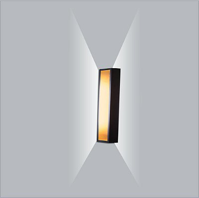 ARANDELA Usina Design PUCH RETANGULAR LED 5745/25 Sala Estar Banheiros Lavabos Quartos 1xPCI LED 5W 110 220V 250X51X100
