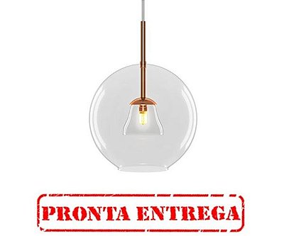 (PRONTA ENTREGA) PENDENTEPRONTA ENTREGA / Klaxon Iluminação SOHO Vertical Esfera Bola de Vidro Moderna 30 cm x 40 cm x 30 cm