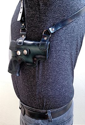 Coldre Axilar Super Velado, para G3c ou G2c (40 e 9mm) ou similares