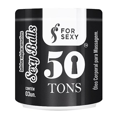 50 TONS SEXY BALLS ÓLEO CORPORAL PARA MASSAGEM 03 UNIDADES FOR SEXY