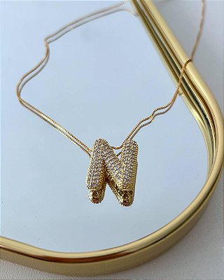 Colar Inicial Hailey  Letra N