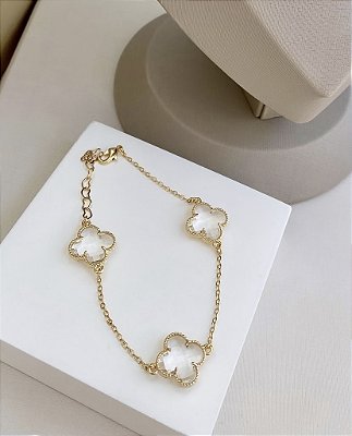 Pulseira  Trevo Cristal