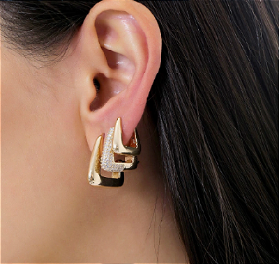 Trio de Brinco Triângulo